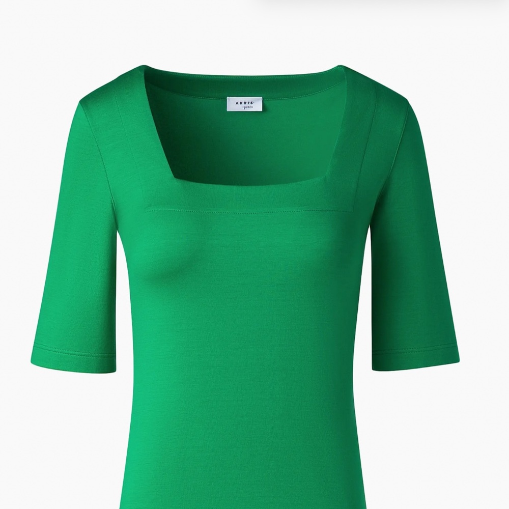 NWT Akris Punto Stretch Square Neck PINK Top